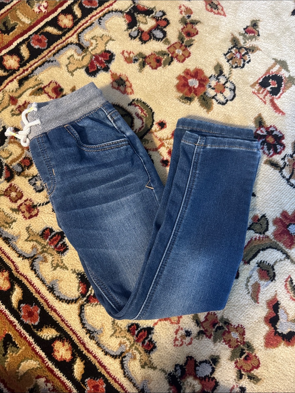 Cat & Jack Blue Knit-Waist Denim Joggers for Kids